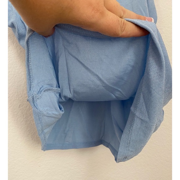 Zara • Trendy Baby Blue Ribbed Tie Shoulders Tank Top NWT - Picture 8 of 13